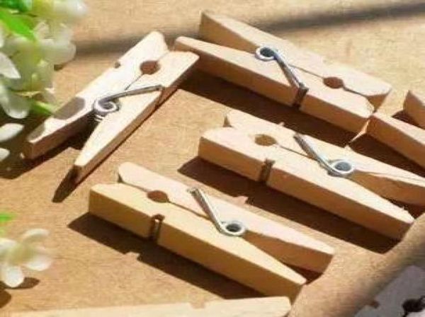 Mini pinzas de madera para ropa, 1000 piezas, pinzas para ropa de 3507cm, pinzas de resorte de madera Natural para juguete artesanal de papel Po 1652467