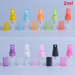 Bouteilles d'échantillon de parfum en verre rechargeables portables 1000 X 2 ml / 3 ml avec flacon d'échantillon cosmétique de voyage vide avec pulvérisateur coloré - 10 couleurs