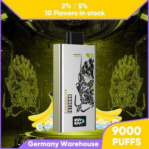 10000 Wegwerp Vape 10K Oplaadbare 500mAh Batterij 14ml Voorgevulde Pods Karren 2% 5% Nic 10 Smaken E sigaret