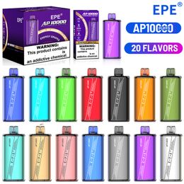 10000 Rookwolken Originele EPE AP10000 Wegwerp Vape Pen 20 Smaken 25ml Pods 500mAh Batterij Mesh Coil Oplaadbare vape Pen