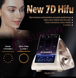 10000 coups 3 en 1 360 Rotation 7D Hifu Anti-âge Machine de beauté ultrasons focalisés de haute intensité Lifting du visage raffermissant la peau machine d'élimination de la graisse corporelle
