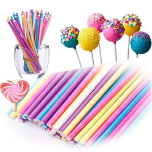 10000 x 3,9 pouces en papier coloré en papier sucettes de sucette solide Sucker Stick pour les sucettes biscuits gâteau pops et chocolats