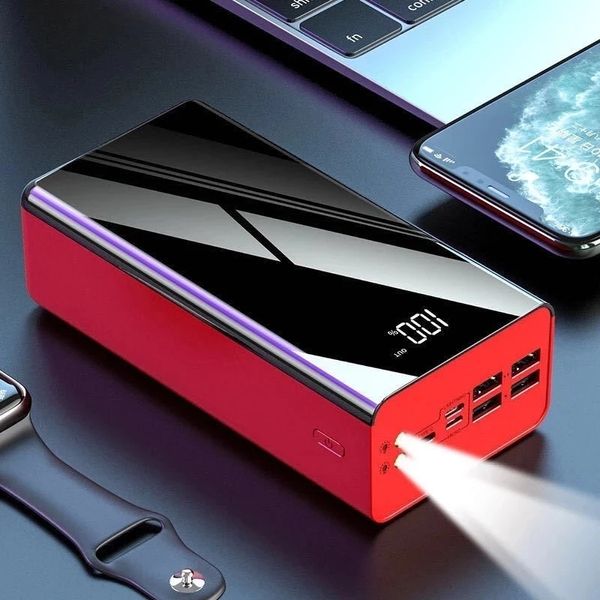 100000mAh banques d'alimentation pour Xiaomi Huawei iPhone Samsung Powerbank USB chargeur Portable batterie externe batterie externe