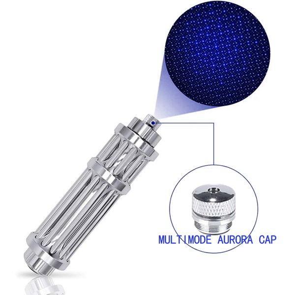 Le pointeur de lampe de poche laser bleu de 10000 m de haut niveau peut brûler des allumettes à la botte de foin et un autre plume de doigt laser de 450 nm 1 seconde fumée