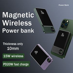 10000mah MacSafe Battery Bank Magnetic Power Bank Wireless Charger voor iPhone 14 13Pro 12Promax External Auxiliary Battery Pack