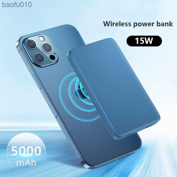 10000mAh Power Bank 15W magnétique sans fil chargeur rapide powerbank batterie de téléphone portable pour iphone 12 13 pro max xiaomi Samsung L230712