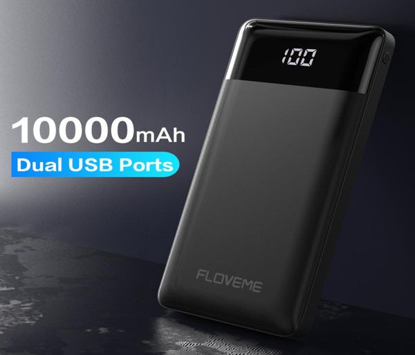 10000 mAh batterie externe mince USB 10000 MAh Powerbank chargeur de batterie externe Portable pour IPhone Xiaomi Mi 9 PoverBank3512614