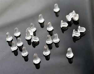 Sac de 10000pcs ou réglage des boucles d'oreilles 6 mm Back Stoppers Over Ginking Bijoux Bijoux de fabrication de bricolage ACCESSOIRES PLASTIQUE CAROR blanc 244H2125998