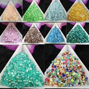 10000pcs / sac SS12 3mm Couleur Jelly AB Résine Cristal Strass FlatBack Super Glitter Nail Art Strass Décoration De Mariage Perles Non241C