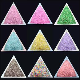 10000 stks tas SS6 2mm 9 Kleur Jelly AB Hars Kristal Steentjes Plaksteen Super Glitter Nail Art Strass bruiloft Decoratie Kralen No217z