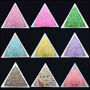 10000 stks zak SS6 2mm 9 Kleur Jelly AB Hars Kristal Steentjes Plaksteen Super Glitter Nail Art Strass bruiloft Decoratie Kralen No226B