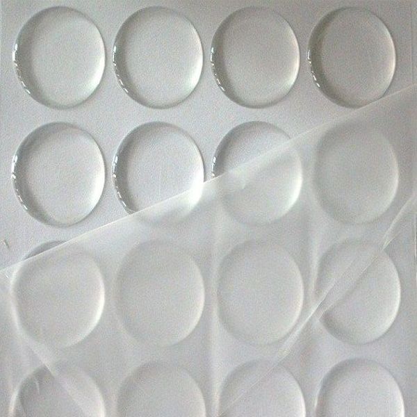 10000 unids / lote CALIDAD SUPERIOR pegatinas adhesivas de puntos de resina transparente 1 círculo 3D pegatina epoxi Domo KD1234H