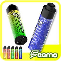 10000puffs snelle verzending vape starter kit feemo kanon wegwerp vape big wolken mesh spiraal met 18 ml capaciteit verdamper damp 0,8% nic pod cartridge