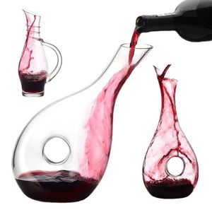 10001500ml Decanter Leadfree Crystal Wine Separador Separador en forma de caracol Despertar una barra de cuello largo Bar de la casa del hogar 240415