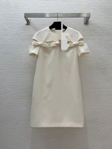 10006 XL 2024 Vestido de pasarela de Milán Primavera Cuello redondo Manga corta Media pantorrilla Marca blanca Mismo estilo Vestido para mujer Moda Alta calidad weiniG23122782