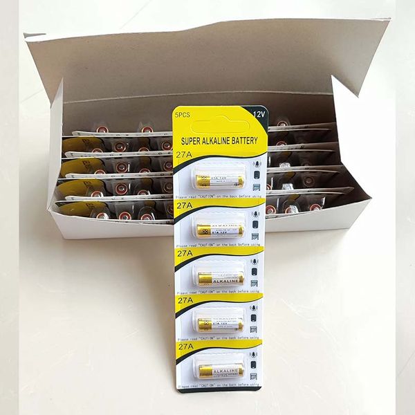 1000cards 0% Mercury Alkaline Batteries 12 Volt A27 27A LR27A MN27 L828 5pcs Per Blister Card