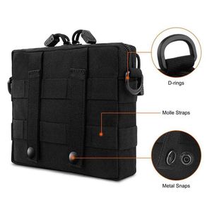 1000D Molle Pouch Tactische Emergency Survival Pocket Multifunctionele EDC-taillepakket voor riemrugzak Outdoor Camping EDC BAG Y0721
