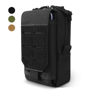 Pochette tactique Molle 1000D, taille militaire pour hommes en plein air, gilet à outils EDC, étui de téléphone portable, sac Compact de chasse 220727