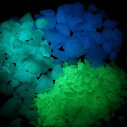 1000g kunstmatige gloeiende rubbbles tuinpad bloempot decor landschap noctilucent stenen