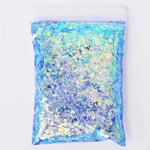 1000g Nail Art Glitter 3D Vlokken Poeder Laser Holografisch Gradiënt Vierkant Losse Glitter Dikke Sparkly Pailletten Nageldecoratie 240202