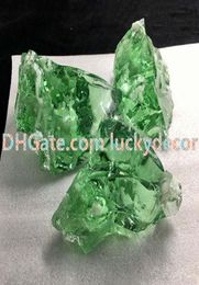 1000g Rare Green Green Obsidian Gemstone Crystal Spécimen minéral Taille aléatoire Forme de pierres de lave en verre volcanique naturel