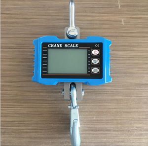 1000KG 1Ton Mini Crane Scale Portable Digital Stainless Steel Hook Hanging Scales Loop Weighing Balance Green LCD Backlight