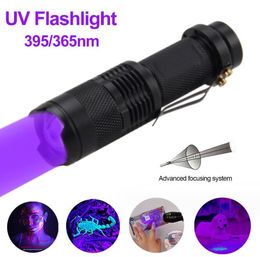 1000LM Portátil Q5 Verde/Azul/Rojo Linternas de Luz Violeta Antorcha de Enfoque Ajustable Mini Linterna Linternas de Bolsillo Pequeño Detector de Antorcha de Emergencia