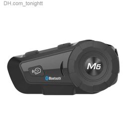 1000m Bluetooth Intercom Casque de moto Casques pour Rider BT Talkie-walkie sans fil Moto Stéréo Interphone MP3 GPS FM Radio Q230831