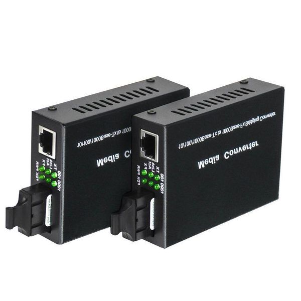 Freeshipping 1000Mbps FTTH Convertisseur de média à fibre optique SC Monomode Duplex Gigabit Fibra Optica 1G1E / 2E / 4E / 8E Émetteur-récepteur optique 20 / Wlje