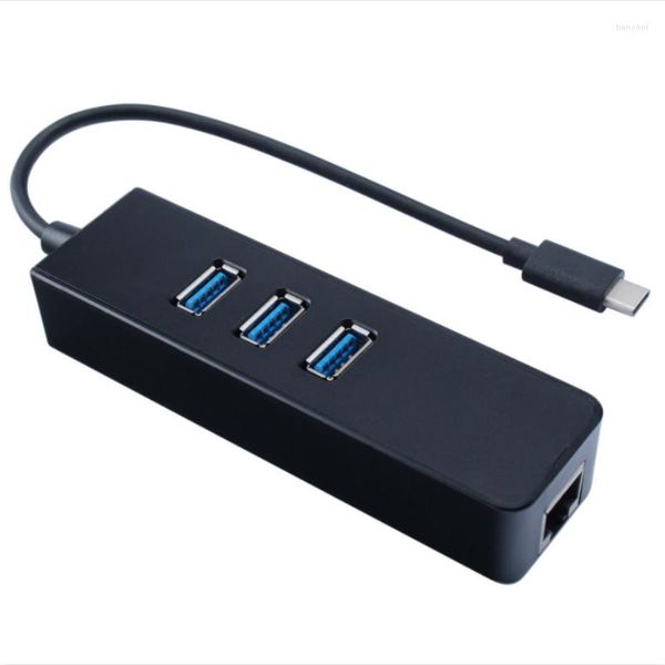 Adaptador USB Gigabit Ethernet de 1000Mbps 3 puertos 3,0 HUB a Rj45 Lan tarjeta de red de Internet para ordenador portátil Mac