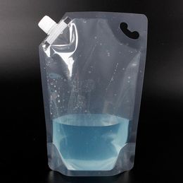1000 ml / 1L Stand-up Plastic Drink Verpakking Spout Bag Pouch voor Drank Vloeistof Juice Melk Koffie Water SN3763