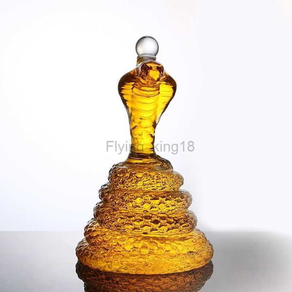 1000ML 34OZ Zodiac Serpent Cobra Carafe À Whisky Pour Verre À Vin Cognac Rhum Artisanat Transparent Vide Bouteille De Vin Party Bar Outils HKD230809