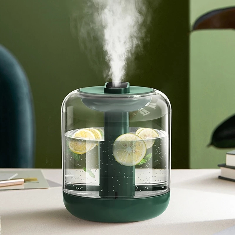 Humidificador de aire de 1000ML, difusor de Aroma recargable de 2000 mAh, aceite esencial, luces de 7 colores, niebla fría que puede agregar flores y frutas