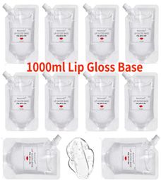 1000 ml DIY Clear lipgloss basisolie Anti-aanbak Hydraterende Lipstick Materiaal Gel Lipgloss Basis Handgemaakte vloeibare lippenstift Makeup9761272