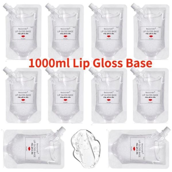 1000 ml DIY Clear Lipgloss Base Base Huile Nécroisement Hydrating Matériau Gel Gel Bleau à la main