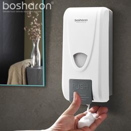 Distributeur de savon en mousse de 1000 ml Distributeurs de désinfectant pour les mains à montage mural en plastique ABS de grande capacité pour toilettes et accessoires de salle de bains Y200407