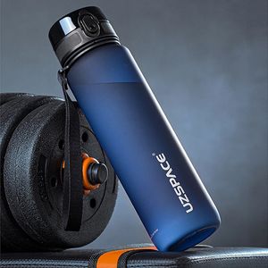 1000 ml waterfles met grote capaciteit, draagbare lekvrije shaker, mat plastic drinkgerei, reiskamp, sport, direct drinken 240130