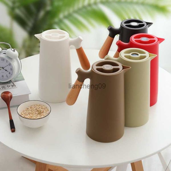 1000 ML Style Nordique Grande Capacité Thermos Isolation Bouilloire Bouillotte Avec Poignée Amovible Théière Ménage Café Pot L230620