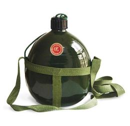 1000 ml de bouteille d'eau de sport extérieur léger poids en aluminium fuite de fuite cantine militaire bouillonnement ovale boucle couvercle étroit bouche 9170404