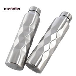 1000ml Single-Wall Rvs Water Bottle Gym Sport Flessen Draagbare BPA Gratis Cola Bier Drinkfles 210917