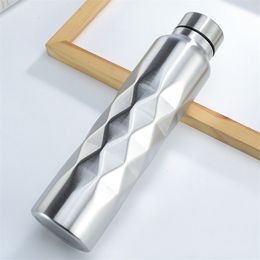 1000ml Single-Wall Rvs Water Bottle Gym Sport S Portable BPA Gratis Cola Bier Drink Big Capaciteit 211122