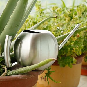 1000 ml avec poignée plantes d'intérieur antirouille grande capacité bouilloire long bec étroit en acier inoxydable intérieur arrosoir sphérique T200518