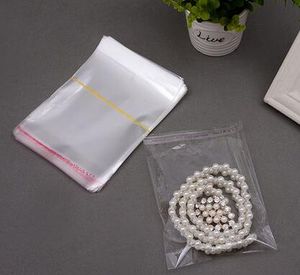 1000 pièces / 10*15 cm tout sac en plastique OPP à joint auto-adhésif transparent, pochette en plastique refermable transparente ruban adhésif joint-sac d'emballage de bijoux