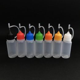 1000 stks 10 ML Lege Plastic Naalddop Fles Ego Elektronische Sigaret PET Druppelaar Sap Vloeistof Tip Container Flessen veelkleurig