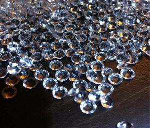 1000pcs 10 mm Confettis diamant en acrylique transparent pour la table de décoration de mariage disperse6575238