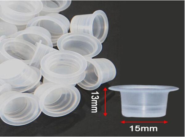 1000pcs 15 mm de grande taille de tatouage blanc clair tatouage pour les bouchons de maquillage permanents Supply4296949