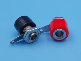 1000 stks 4mm banaanpaneel socket test sonde bindende post moer plug jack connector rood en zwart elke 50