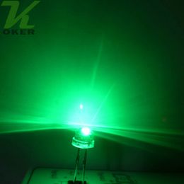 1000pcs 5mm de chapeau de paille verte de chapeau de paille vert clair LED lampe de lumière émettant une diode ultra-lumineuse Bead Bead Kit de bricolage Pratique Angle grand angle