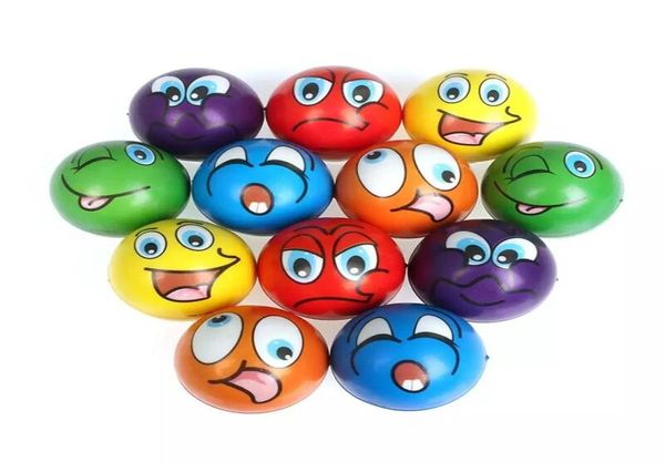 1000pcs 6,3 cm Balles de stress Grimace Laugh Face Soft Pu Squel