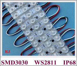 1000 stks adresseerbare Full Color Magic Digitale LED Licht Module voor teken reclame WS 2811 met IC WS2811 SMD 3030 DC12V 1.2 W IP68 waterdicht